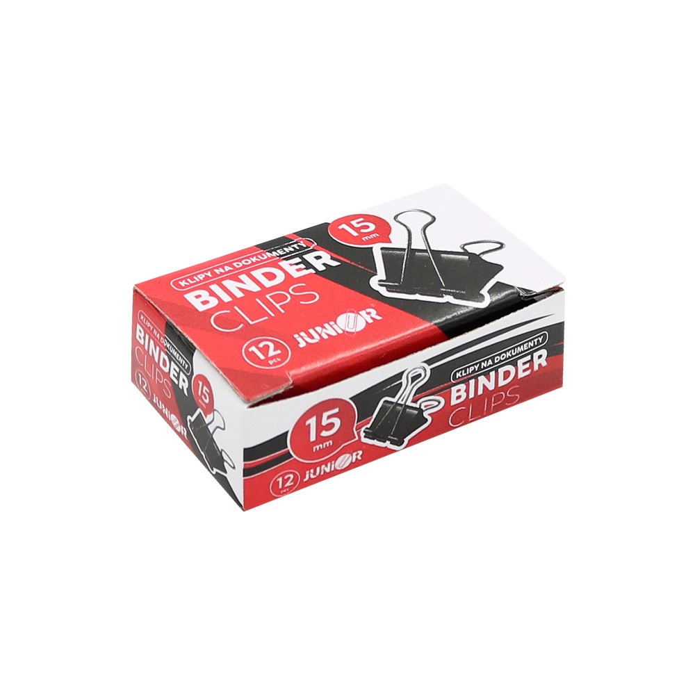 KLIP BINDER 15mm/12ks