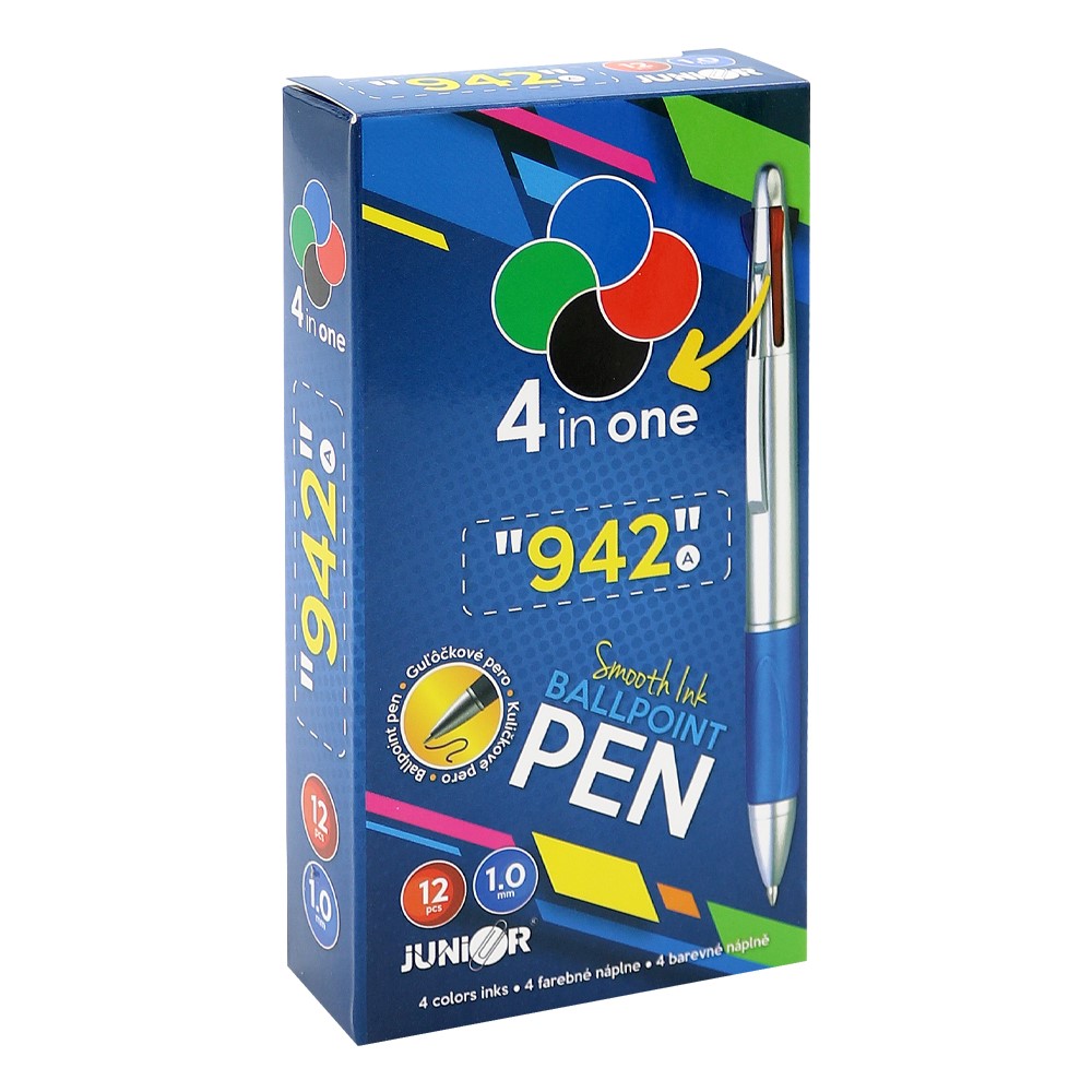 4 - FAREBNÉ GUĽÔČKOVÉ PERO 942A