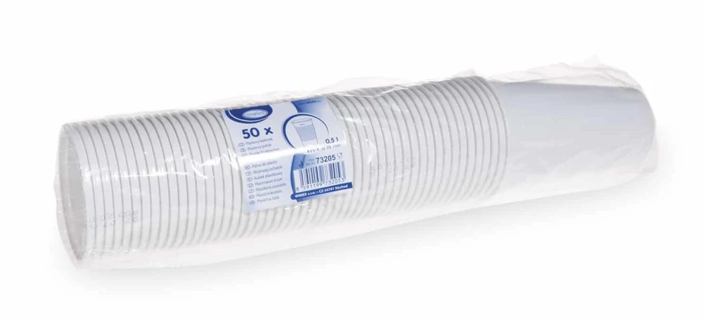 POHÁR BIELY 0,5L/50ks