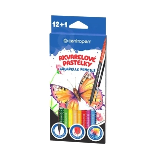 PASTELKY AKVARELOVÉ 9523/12 + štetec