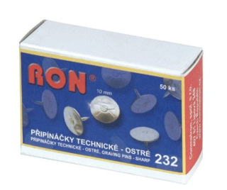 PRIPINÁČIKY TECHNICKÉ 232/10mm/50ks
