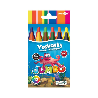 VOSKOVKY JUMBO 12ks TROJHRANNÉ "OCEAN WORLD"