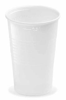 POHÁR BIELY 0,3L/100ks